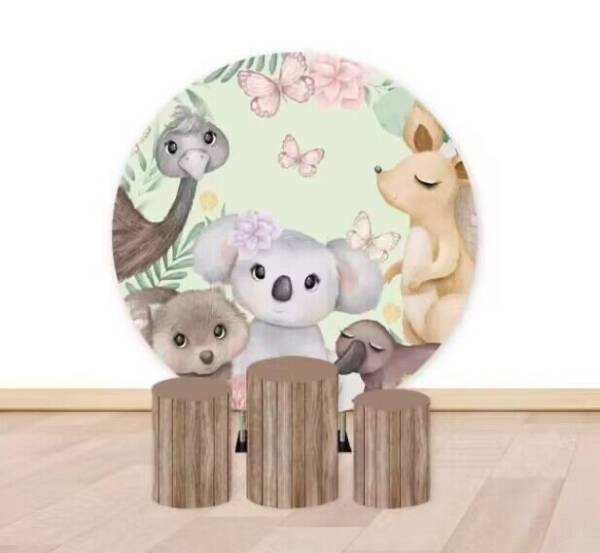 Forros de tela para decoraciones de fiesta de Koala de acuarela